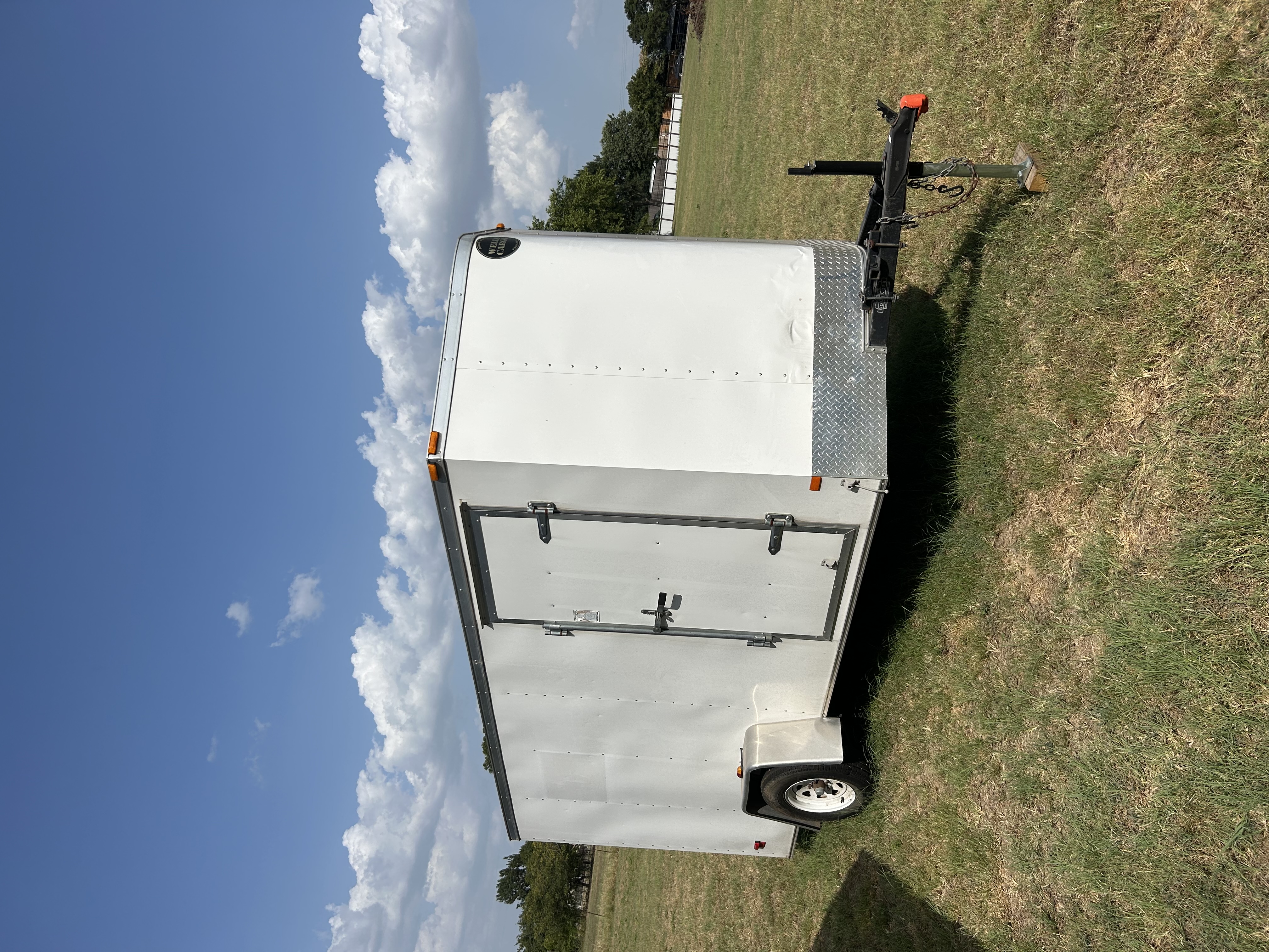 6x12 enclosed cargo trailer with barn doors for rent in Seagoville, TX
